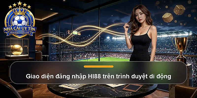Giao diện đăng nhập HI88 trên trình duyệt di động