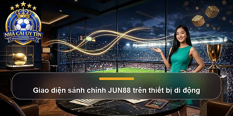 Giao diện sảnh chính JUN88 trên thiết bị di động