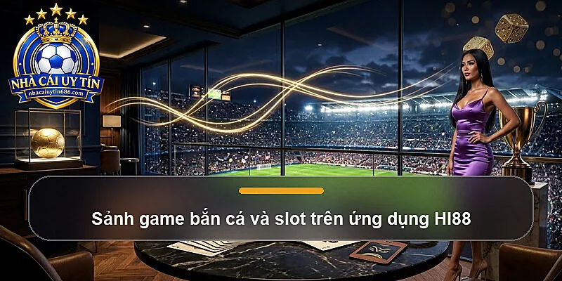 Sảnh game bắn cá và slot trên ứng dụng HI88