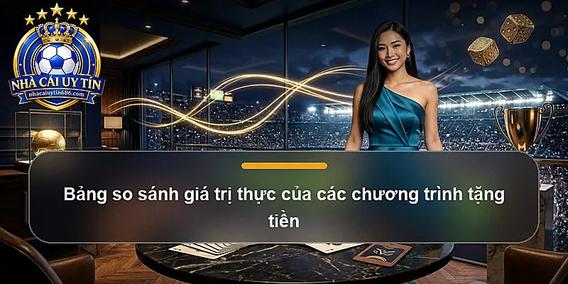 Bảng so sánh giá trị thực của các chương trình tặng tiền