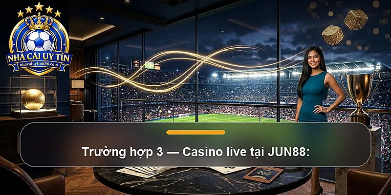 Trường hợp 3 — Casino live tại JUN88: