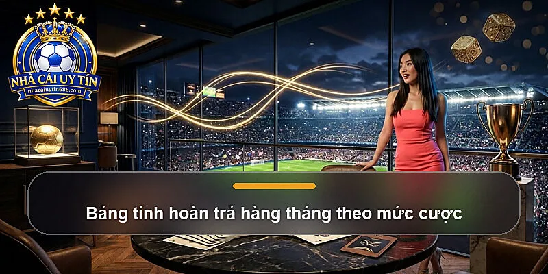 Bảng tính hoàn trả hàng tháng theo mức cược