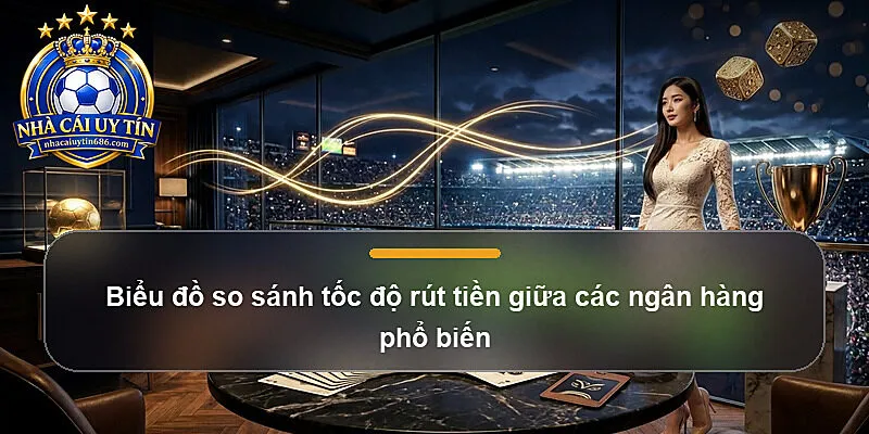 Biểu đồ so sánh tốc độ rút tiền giữa các ngân hàng phổ biến