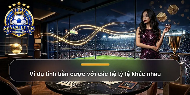 Ví dụ tính tiền cược với các hệ tỷ lệ khác nhau