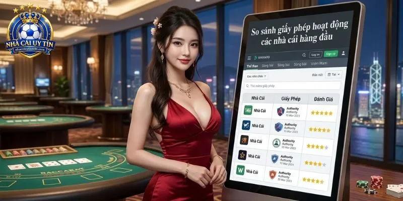 So sánh giấy phép hoạt động các nhà cái hàng đầu